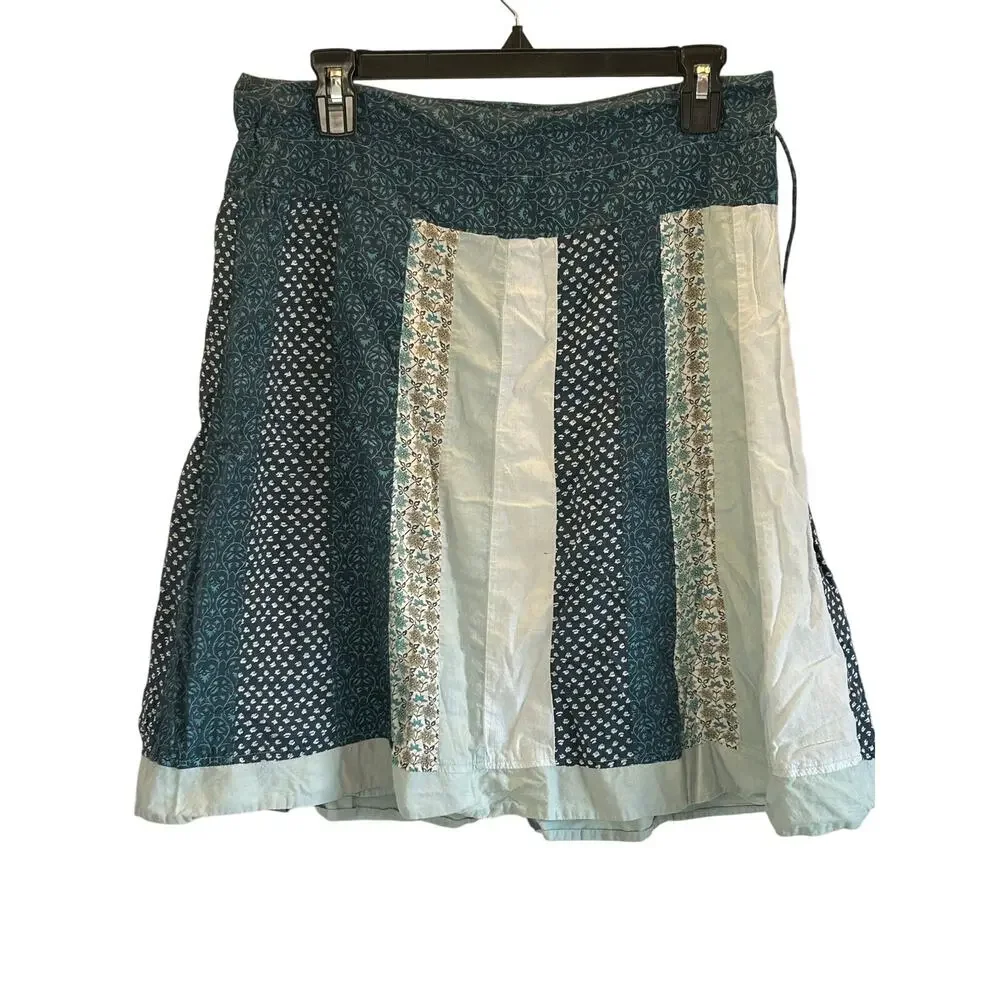 American Eagle quilt patchwork boho peasant Cottagecore lined skirt size 6